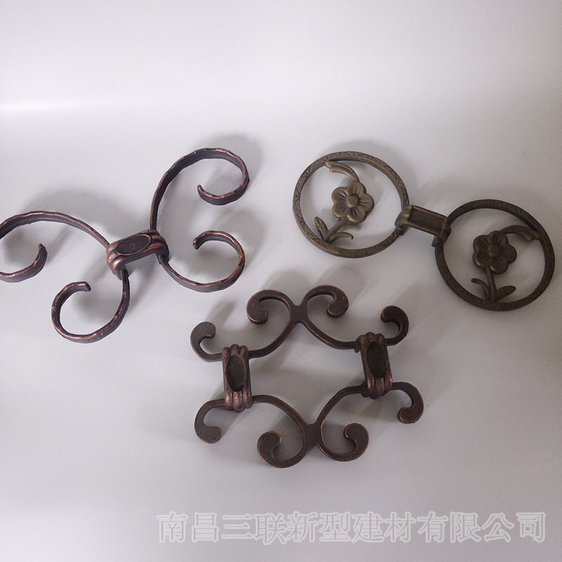 铝艺压铸配件护栏栏杆楼梯配件铸铝花件装饰分体双环花