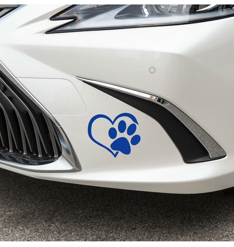 Heart Paw Vinyl Decal Image 1