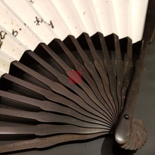 扇厂批发礼品折扇乌木色扇骨宣纸扇古中国风扇子