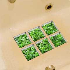 Pag廠家直銷 四葉草3d立體裝飾畫隨意貼 防水自粘浴缸裝飾小貼畫