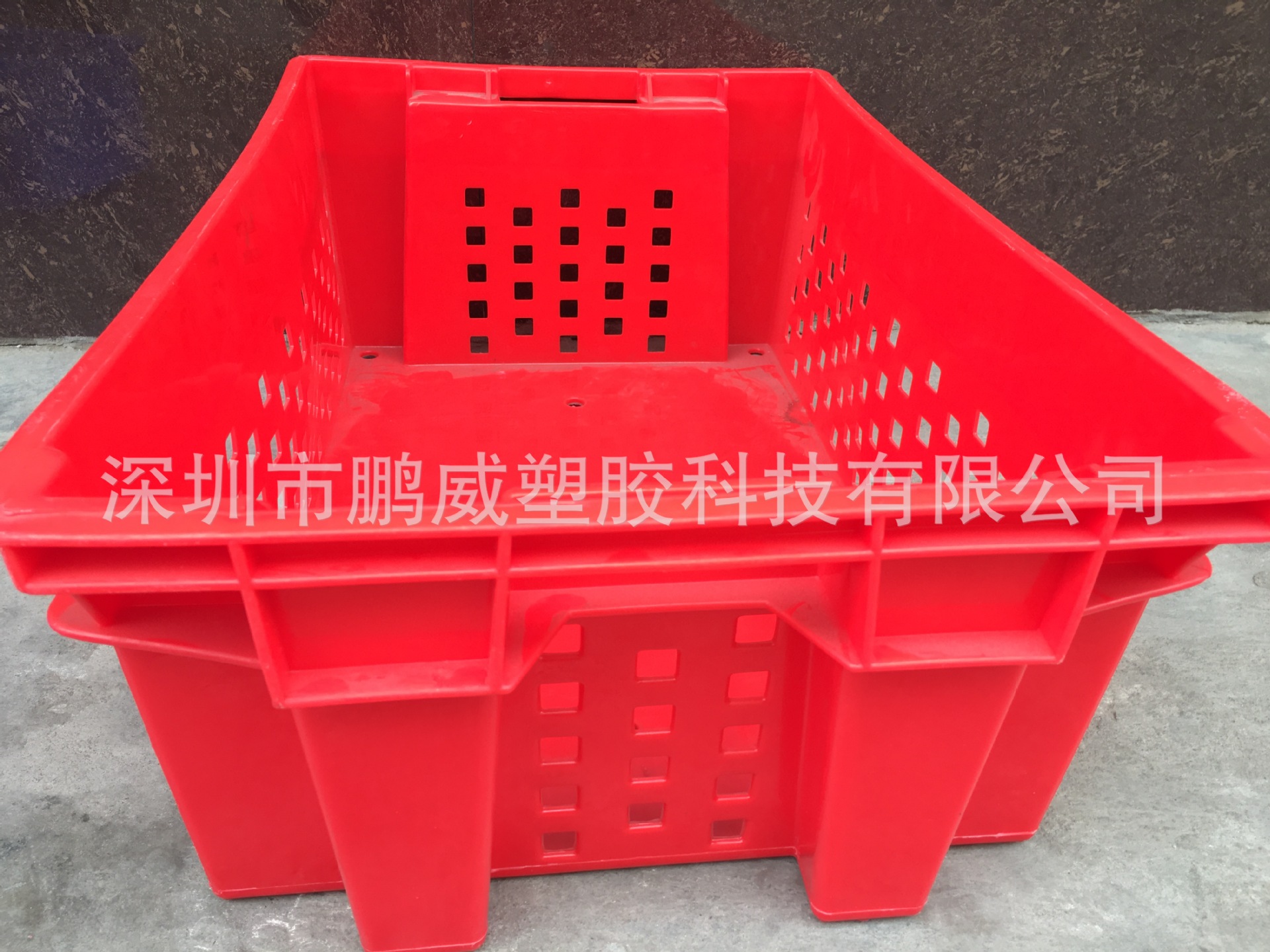 新款红色超市篮 网格水果收纳萝 加厚抗压周转超市篮 珠三角包邮