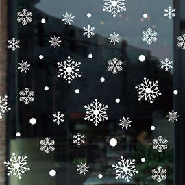 6231雪花墙贴商铺玻璃橱窗装饰贴纸 推拉移门贴画圣诞节日新年贴