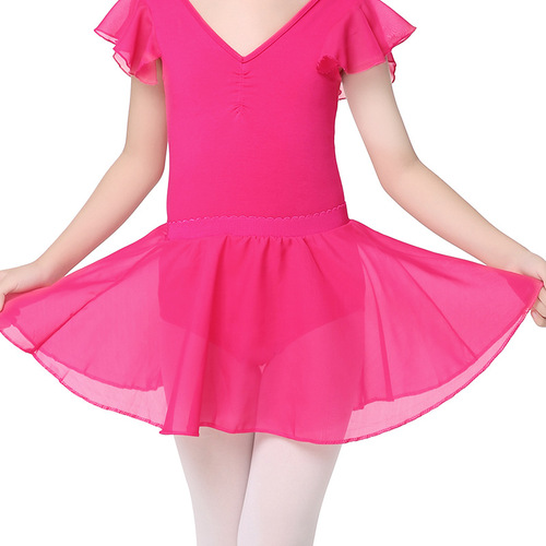 Children toddlers ballet dance chiffon skirt girl baby latin ballet practice uniforms chiffon veil apron elastic skirt for kids 