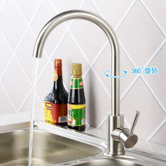 304 Round Three-Way Full Stainless Steel Water Faucet Stainless Steel Kitchen Water Purification Faucet Stainless Steel Vegetable Basin Faucet