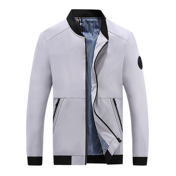 Spring and autumn thin men’s baseball collar embroidered letter coat casual versatile jacket