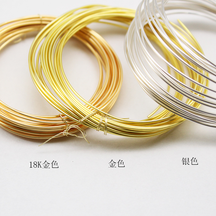18k包金保色铜线软线注金线DIY手工饰品配件绕线珍珠首饰造型线