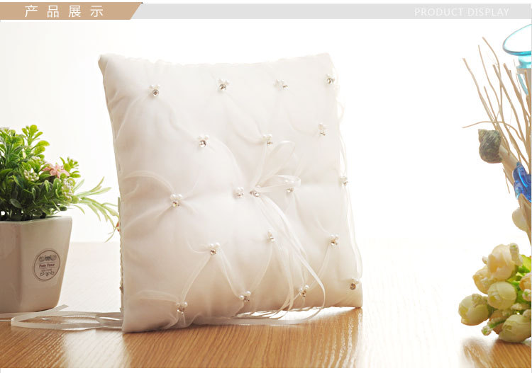 欧美新款蝴蝶结戒枕 新娘婚礼方形水钻戒指托婚礼婚庆用品批发详情图6