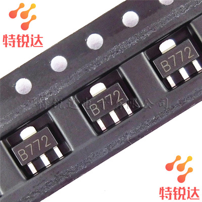 B772 SOT-89 CJ/长电PNP贴片三极管 大芯片晶体管 3A/40V 2SB772