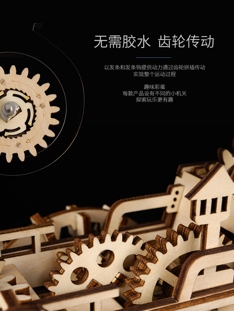 Puzzle 3D En Bois Horloge  Train Dirigeable  - Ref 3425401 Image 72