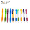 Simple color transparent ballpoint pen Press motion neutral brush strokes grip promotion advertising pen gifts custom logo