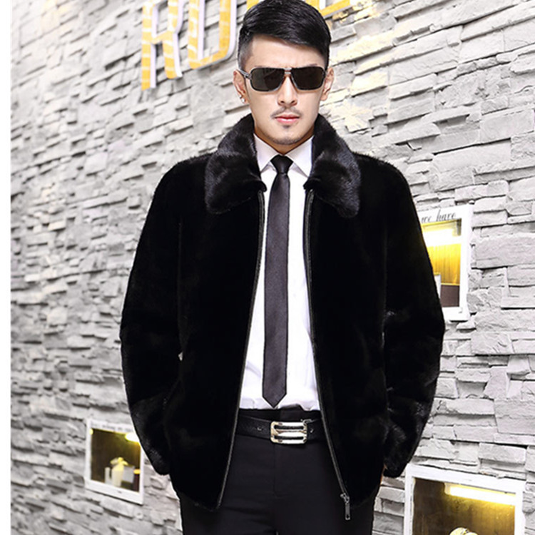 2020 men's wear Autumn and winter new pattern have cash less than that is registered in the accounts coat U.S.A Imported Mink overcoat Whole mink Fur imitation Mink hair Fur
