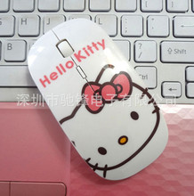 適用hello kitty KT貓無線鼠標 送女生 無線創意個性卡通粉色鼠標