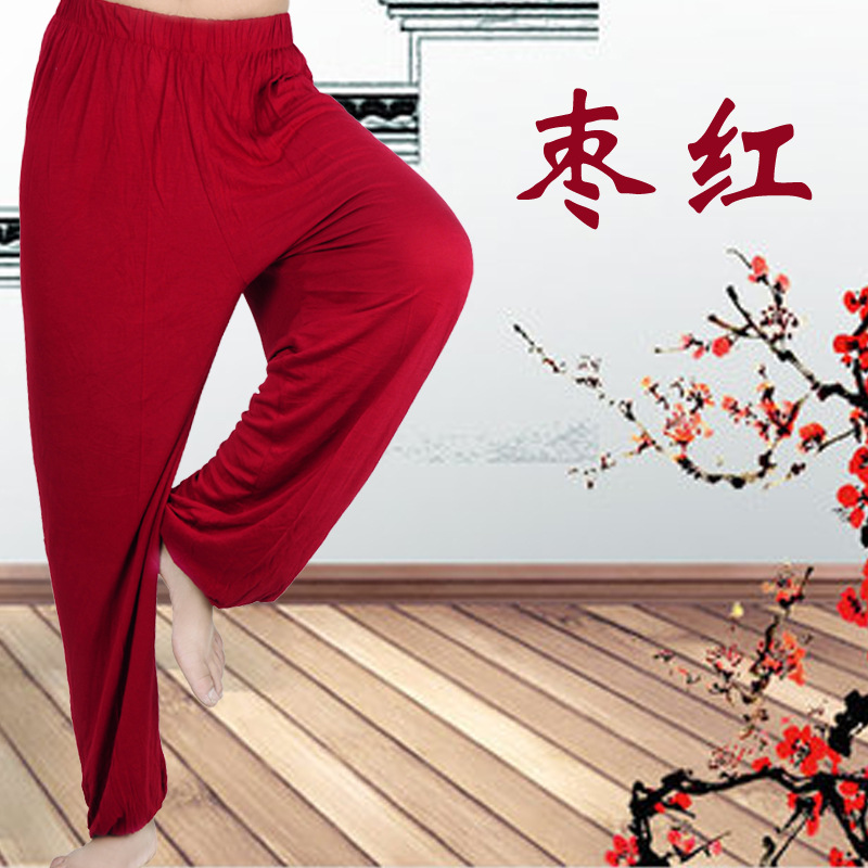 太极裤男女夏季宽松灯笼裤武术练功裤太极拳服装中老年晨练舞蹈裤