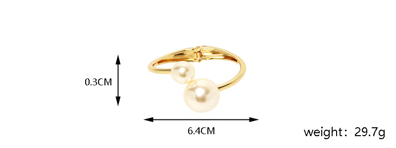 New Simple Style Single Layer Irregular Pearl Alloy Bracelet display picture 14