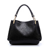 Fashionable polyurethane bag one shoulder, crocodile print