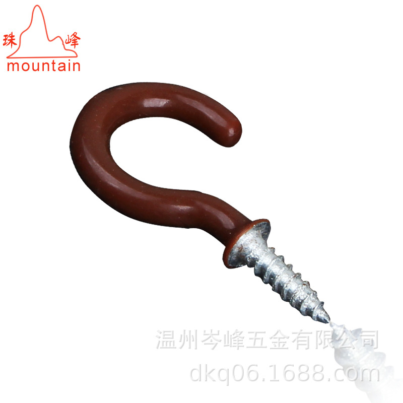 Fábrica en stock suministro directo de plástico recubierto de plástico gancho de la taza de color recubierto de plástico gancho de protección del medio ambiente de plástico PP gancho para transfronterizo