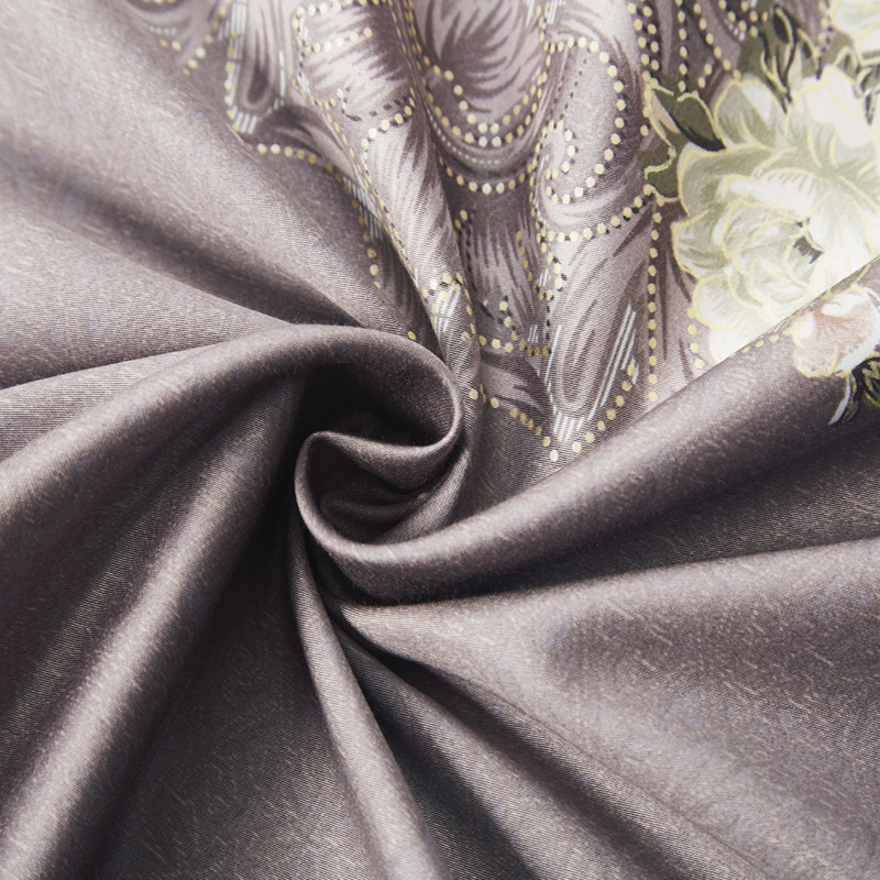 厂家直销床品面料 婚庆家纺 婚庆床品长绒棉锦缎布料|ms