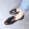 Retro British men's leather shoes， belt buckle， trendy shoes， men's foreign trade agency