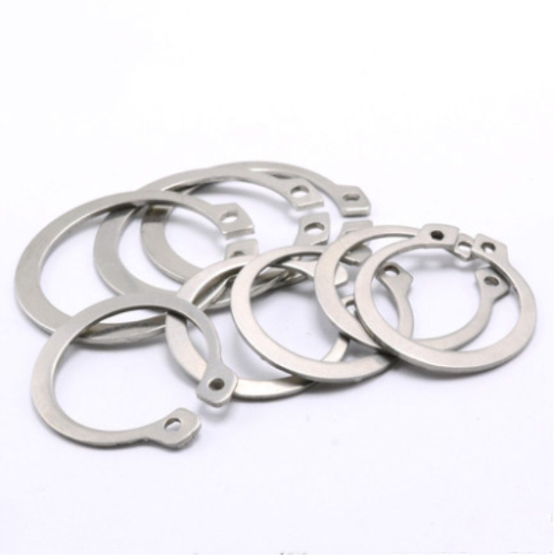 供应不锈钢轴用挡圈304轴卡外卡轴用弹性挡圈C型卡簧卡环GB894|ms