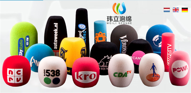 电视台采访海绵话筒套 出口植绒海绵话筒套
