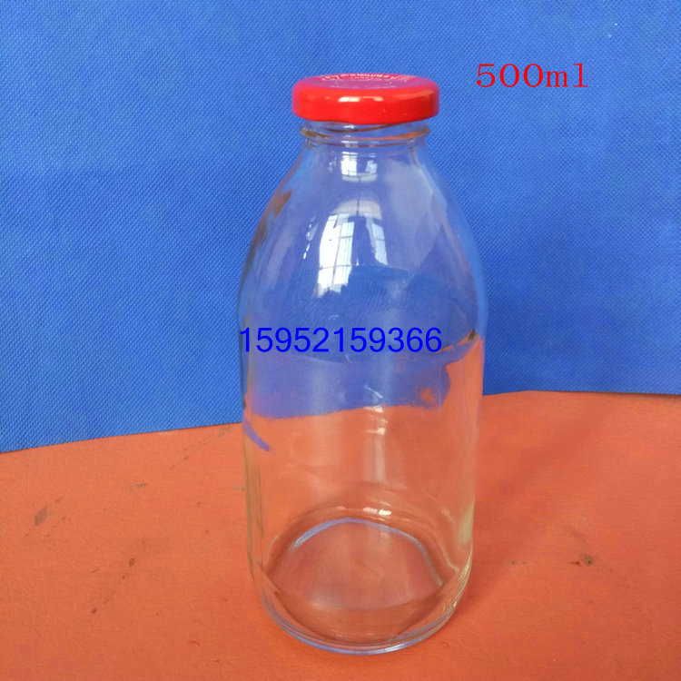 厂家供应500ml玻璃饮料 鲜奶吧玻璃瓶酸奶瓶 牛奶瓶 果酒瓶豆奶瓶