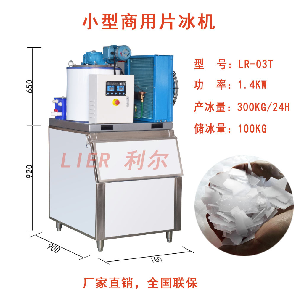 300公斤小型片冰机 食品加工保鲜制冰机 超市火锅店用制冰机