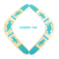 Children's wooden boomerang boomerang frisbee boomerang v-dart outdoor sports cross-border flying saucer toy
