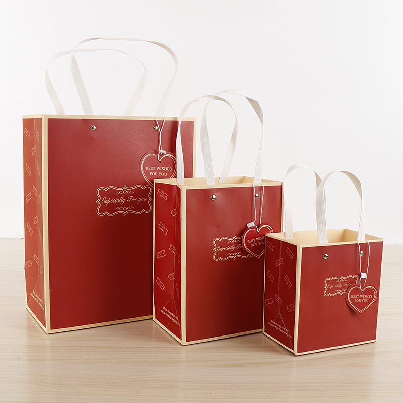 Wholesale White Card Printing Rivets Clothing Tote Bag Gift Packaging Kraft Paper Bag display picture 2