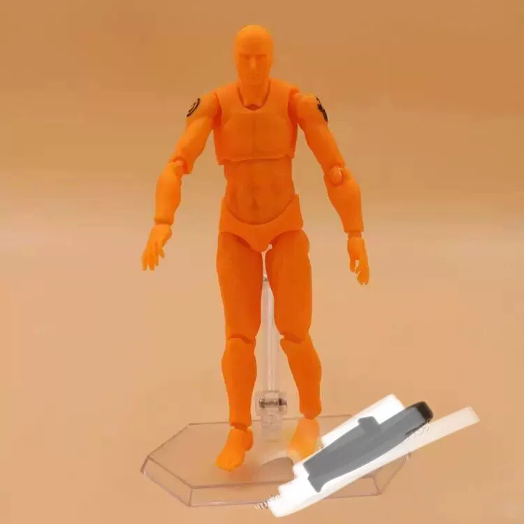 Тело артикулированной фигуры (Figma) Молодежное издание 2.0 — серебристо‑серый оттенок кожи, база с 13 см позируемая
