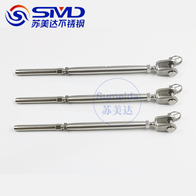 供应不锈钢索具直杆接线器钢丝绳配件接线器拉绳锁扣配套钢丝绳