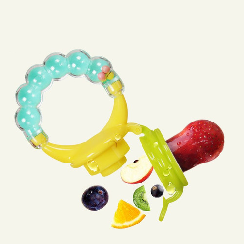 Factory direct sales wholesale ring nutritious fruit and vegetable chew bag baby rattle chew snack pacifier chew snack