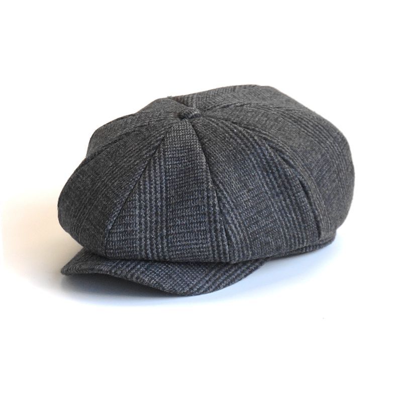Men's Casual Solid Color Crimping Beret Hat display picture 3