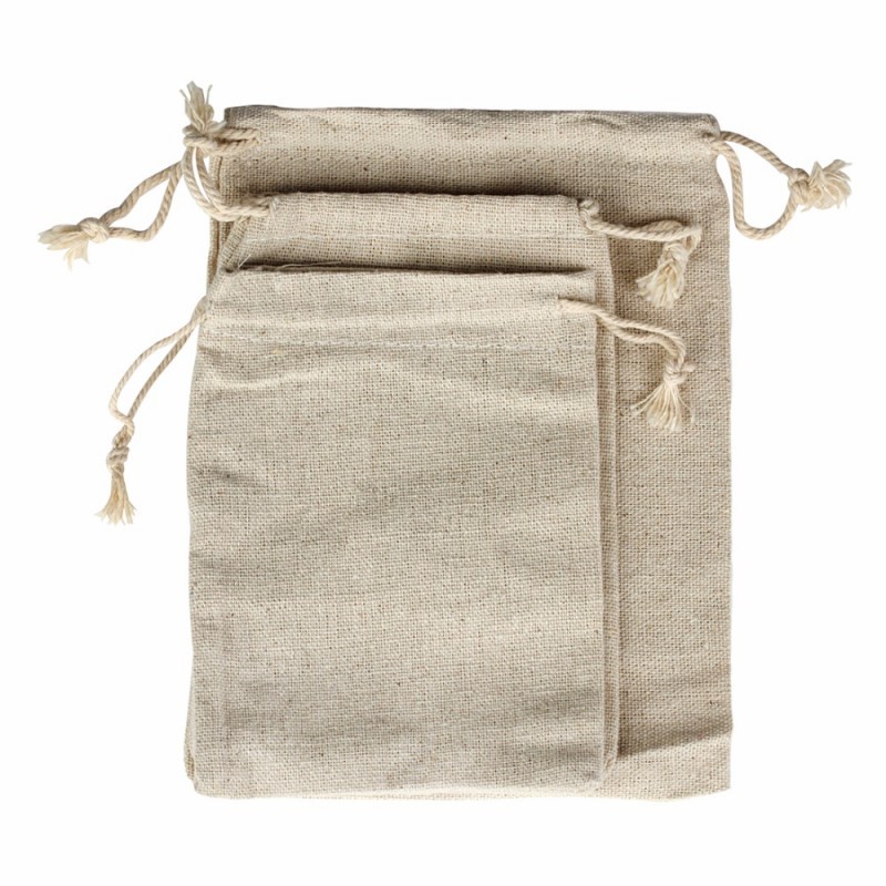 生产厂家天然麻布束口袋丝印印花抽绳袋小袋收纳抽绳收纳袋环保
