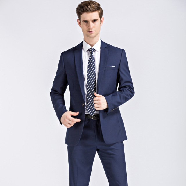 Professional suit suit men’s slim suit formal dress bridegroom wedding dress two piece suit