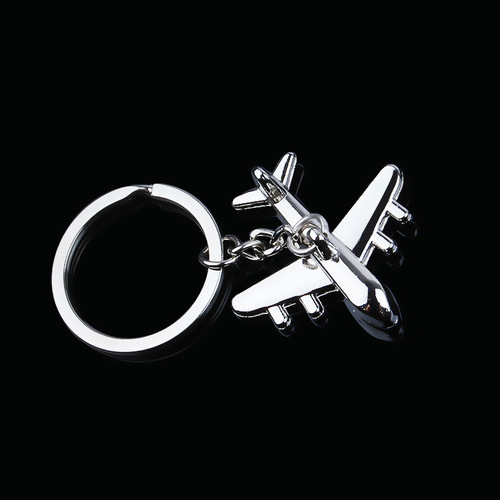 Zinc alloy key simulation small aircraft creative keychain wholesale event gifts aviation industry advertising gifts