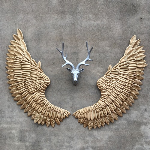 Retro industrial style wall iron wings wall hanging wall decoration bar loft background wall decoration three-dimensional pendant wholesale