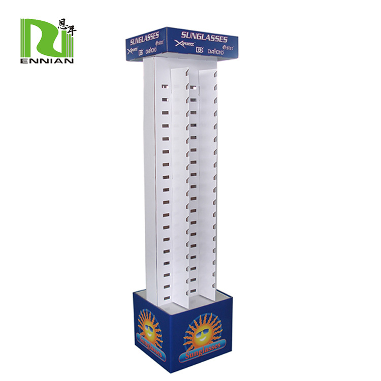 太阳镜纸展示架 时尚情侣太阳镜展示架 四面旋转纸质展示架