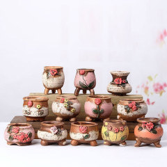 Korean-style thumb pot control leaf cutting ceramic succulent planter pot Korean style small ceramic plant pot