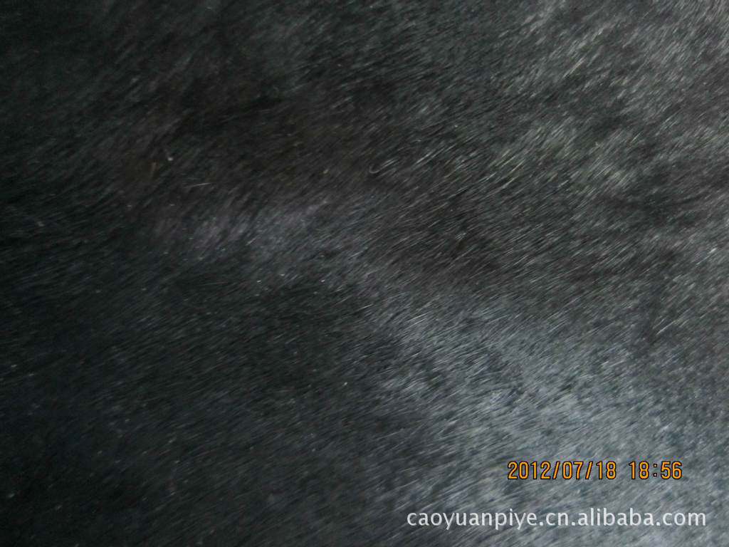 【未然海*厂家直销】环保黑色牛毛皮/牛皮皮革马毛皮