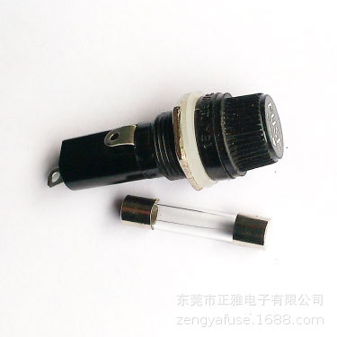 保险丝10A/250V 保护器件保险丝座耐高温引线式保险丝盒配圆端子
