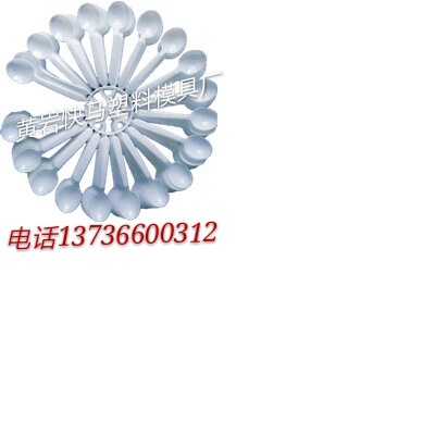 厂家制造塑料一次性汤勺子注塑模具 塑料餐叉模具 水果刀塑胶模具