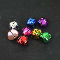 Cross-shaped opening 15MM colorful bell Christmas holiday pet collar birthday toy gift bell