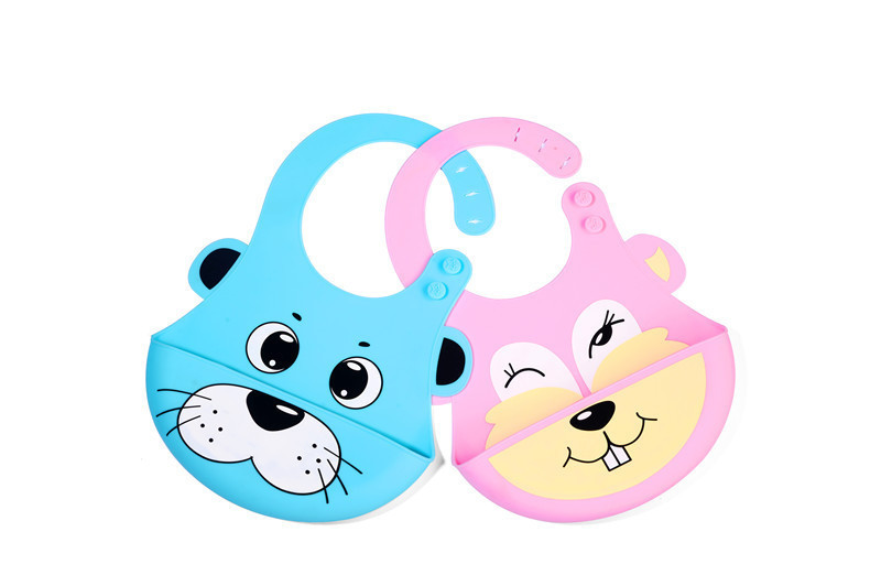 婴儿围兜儿童食饭兜卡通新款防水母婴用品宝宝口水兜吃饭硅胶围嘴详情图3