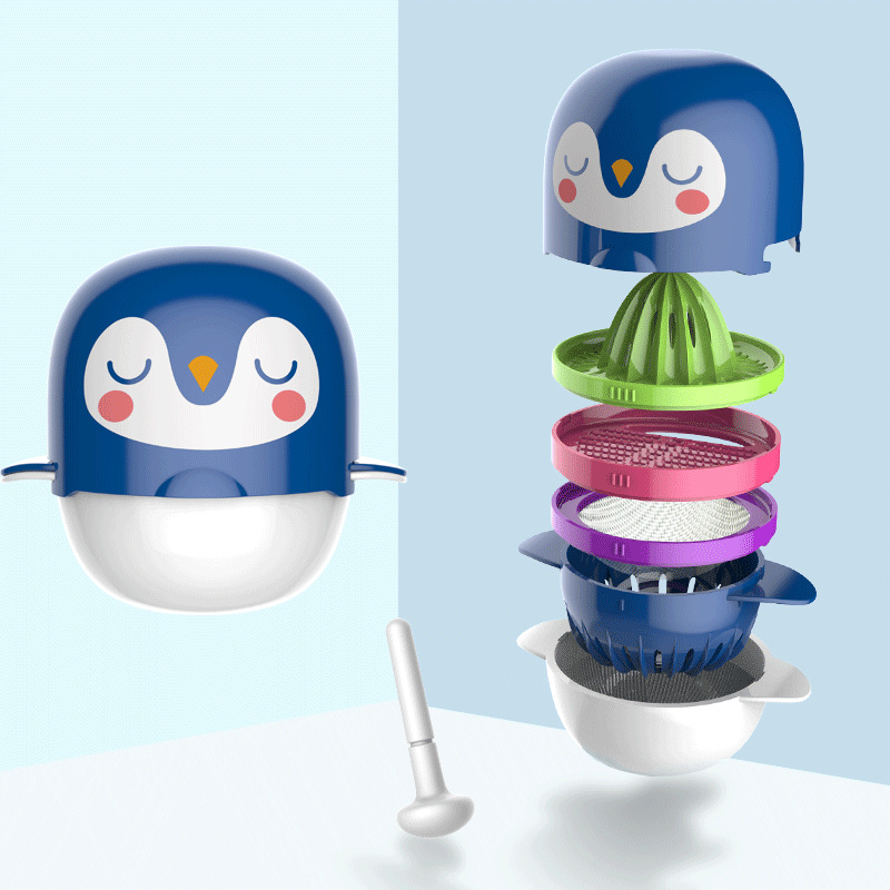 英国BERZ食物研磨器婴儿宝宝辅食儿童Q萌研磨器碗 果蔬泥料理工具