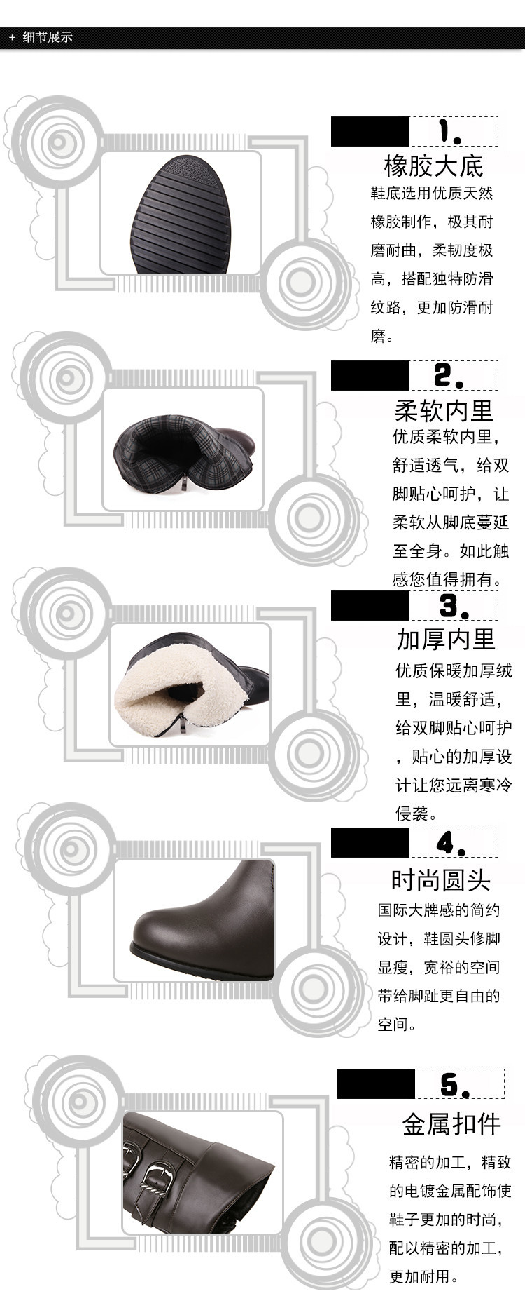 Bottes femme en PU artificiel - Ref 3354705 Image 14