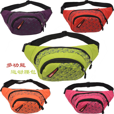 厂家直销2018新款潮男女户外运动腰包手机腰包 多功能单肩斜肩包|ru