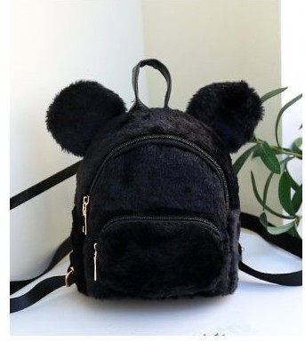 Mochila de felpa con orejas de conejo – Estilo kawaii para estudiantes y chicas jóvenes, modelo 2021