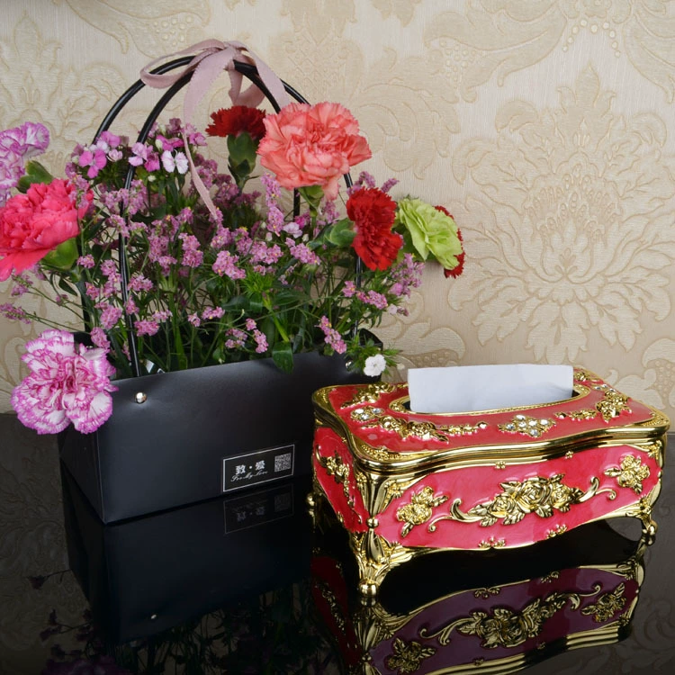 Декоративная tissue box европейский стиль, держатель салфетницы из цинк-сплава, несколько цветов