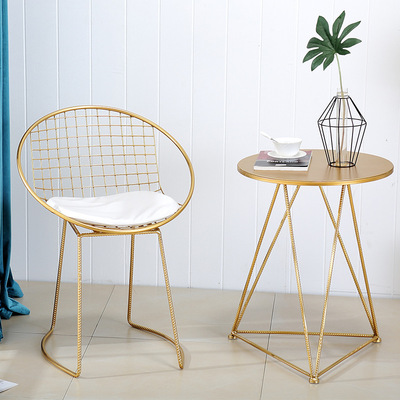 网红椅子 北欧单人椅阳台休闲小圆桌椅时尚餐椅化妆椅组合ins椅子|ru