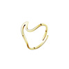 Fashionable accessory, wavy one size summer beach ring, 2020, European style, simple and elegant design